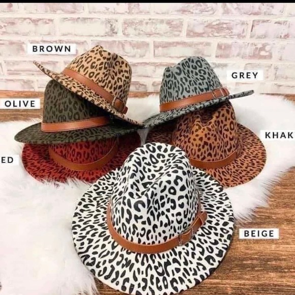Leopard print fedora hat - Picture 1 of 6